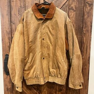 J. Riggins men’s vintage 100% leather shell jacket‎ men’s xxl EUC
